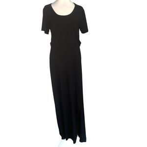 LNA Women’s Large Classic Black Cut Out Lower Back Modal Soft Comfy Maxi Dress